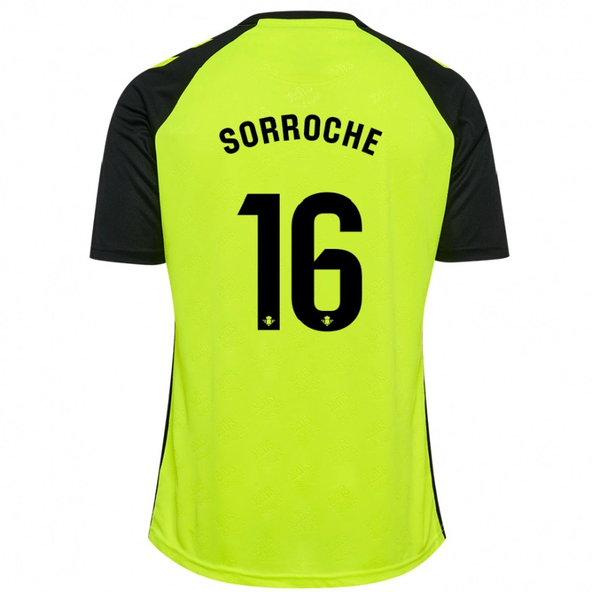 Danxen Herren Ginés Sorroche #16 Fluoreszierendes Gelb Schwarz Auswärtstrikot Trikot 2024/25 T-Shirt Schweiz