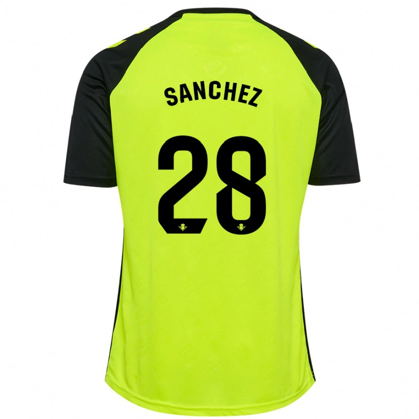 Danxen Herren Marina Sánchez #28 Fluoreszierendes Gelb Schwarz Auswärtstrikot Trikot 2024/25 T-Shirt Schweiz