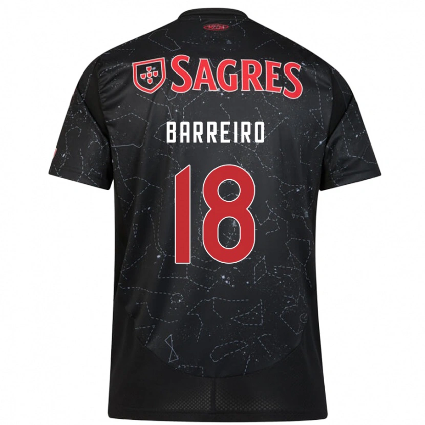 Danxen Herren Leandro Barreiro #18 Schwarz Rot Auswärtstrikot Trikot 2024/25 T-Shirt Schweiz