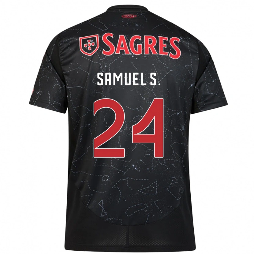 Danxen Herren Samuel Soares #24 Schwarz Rot Auswärtstrikot Trikot 2024/25 T-Shirt Schweiz