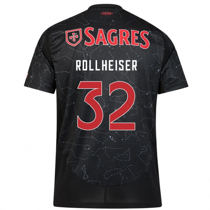 Danxen Herren Benjamín Rollheiser #32 Schwarz Rot Auswärtstrikot Trikot 2024/25 T-Shirt Schweiz