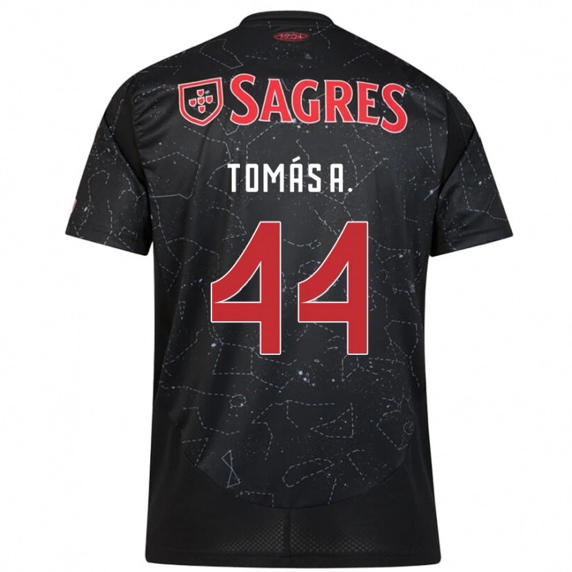 Danxen Herren Tomás Araújo #44 Schwarz Rot Auswärtstrikot Trikot 2024/25 T-Shirt Schweiz