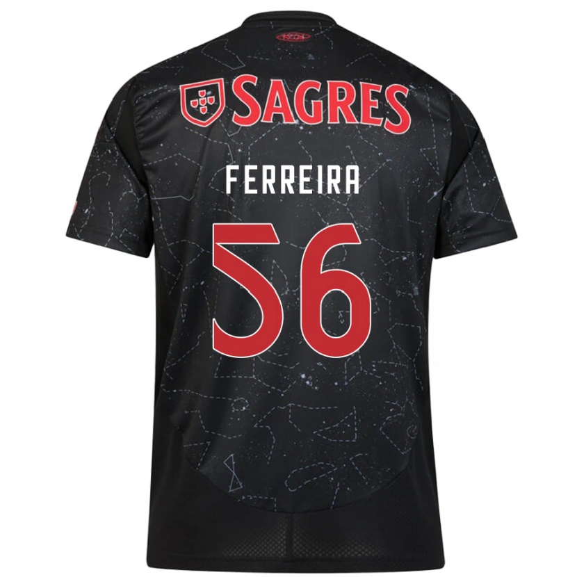 Danxen Herren Martim Ferreira #56 Schwarz Rot Auswärtstrikot Trikot 2024/25 T-Shirt Schweiz