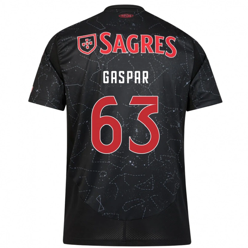 Danxen Herren Guilherme Gaspar #63 Schwarz Rot Auswärtstrikot Trikot 2024/25 T-Shirt Schweiz