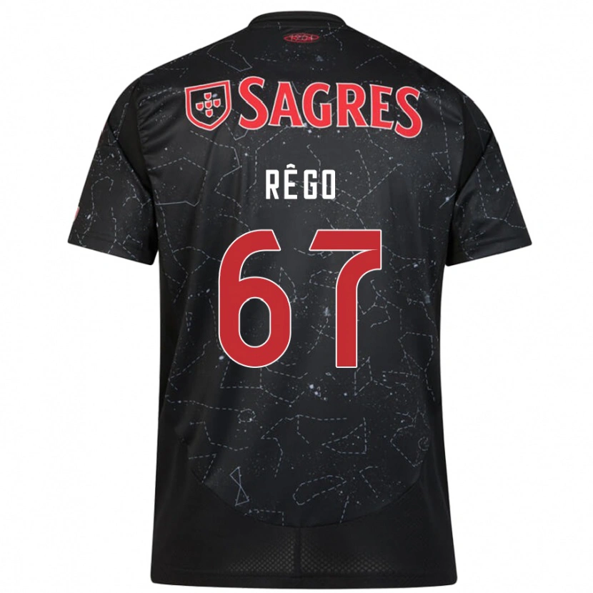 Danxen Herren Rodrigo Rêgo #67 Schwarz Rot Auswärtstrikot Trikot 2024/25 T-Shirt Schweiz