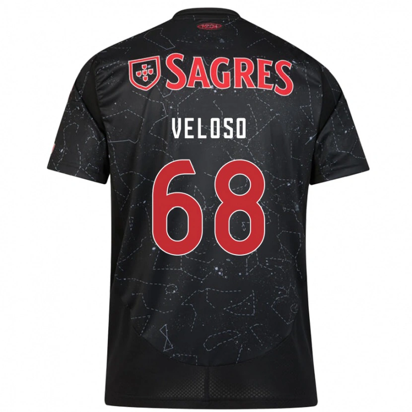 Danxen Herren João Veloso #68 Schwarz Rot Auswärtstrikot Trikot 2024/25 T-Shirt Schweiz