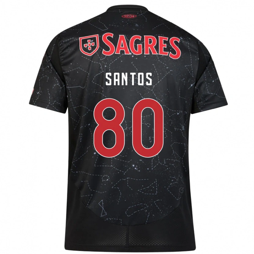 Danxen Herren Pedro Santos #80 Schwarz Rot Auswärtstrikot Trikot 2024/25 T-Shirt Schweiz