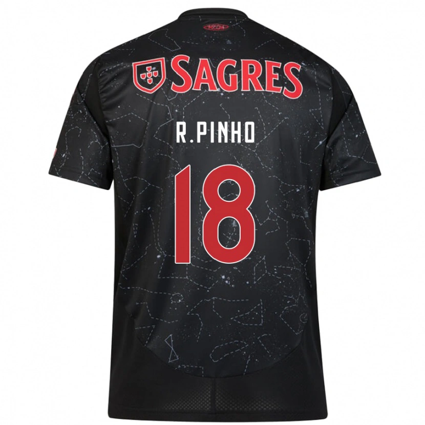 Danxen Herren Rodrigo Pinho #18 Schwarz Rot Auswärtstrikot Trikot 2024/25 T-Shirt Schweiz