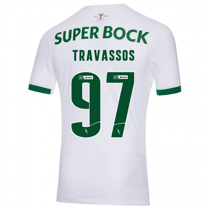 Danxen Herren Travassos #97 Weiß Grün Auswärtstrikot Trikot 2024/25 T-Shirt Schweiz