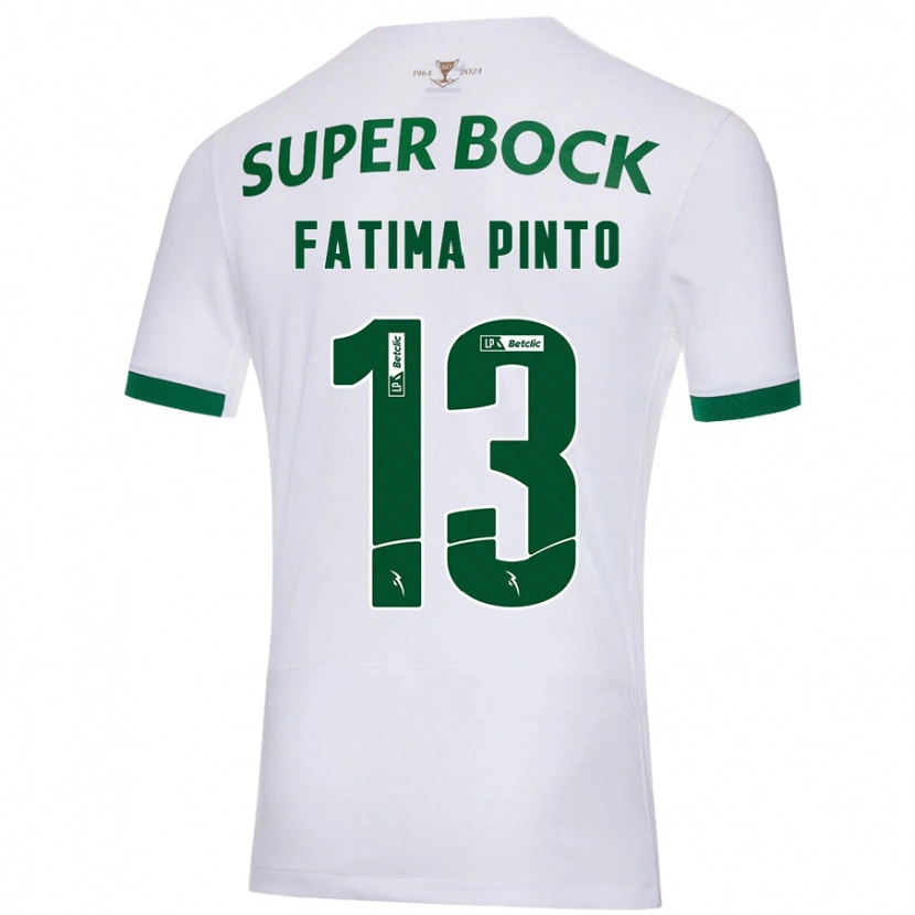 Danxen Herren Fátima Alexandra Figueira Pinto #13 Weiß Grün Auswärtstrikot Trikot 2024/25 T-Shirt Schweiz