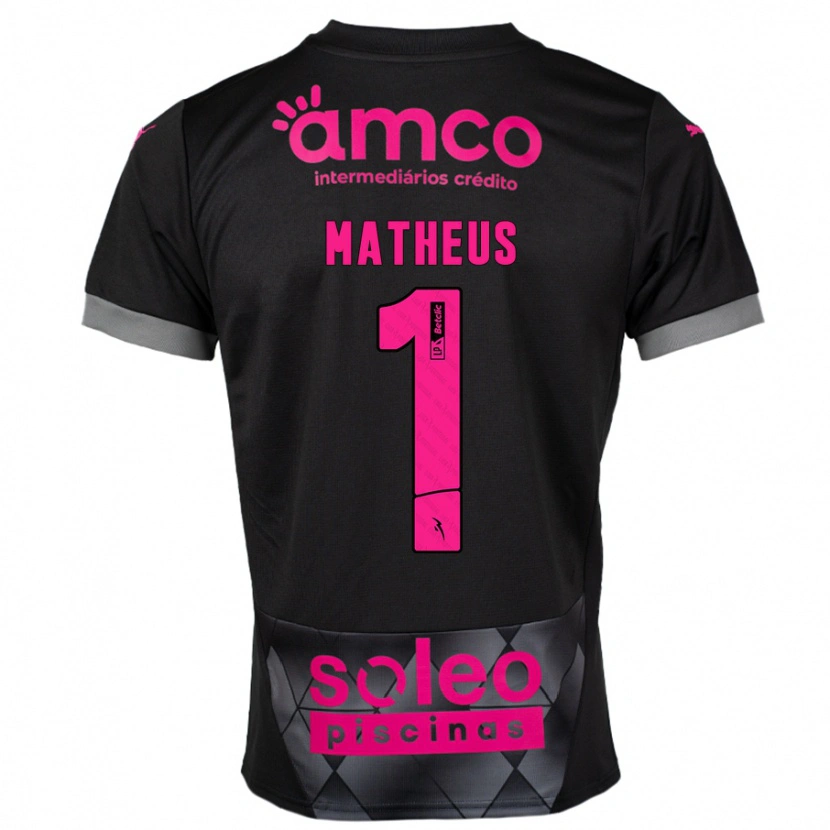 Danxen Herren Matheus #1 Schwarz Rosa Auswärtstrikot Trikot 2024/25 T-Shirt Schweiz