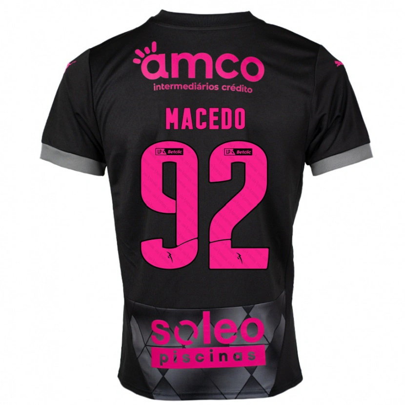 Danxen Herren Rodrigo Macedo #92 Schwarz Rosa Auswärtstrikot Trikot 2024/25 T-Shirt Schweiz