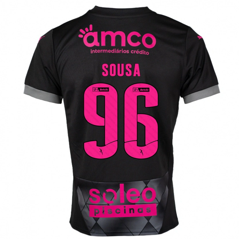 Danxen Herren Afonso Sousa #96 Schwarz Rosa Auswärtstrikot Trikot 2024/25 T-Shirt Schweiz