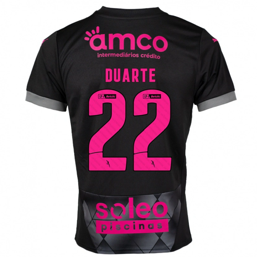 Danxen Herren Vânia Duarte #22 Schwarz Rosa Auswärtstrikot Trikot 2024/25 T-Shirt Schweiz