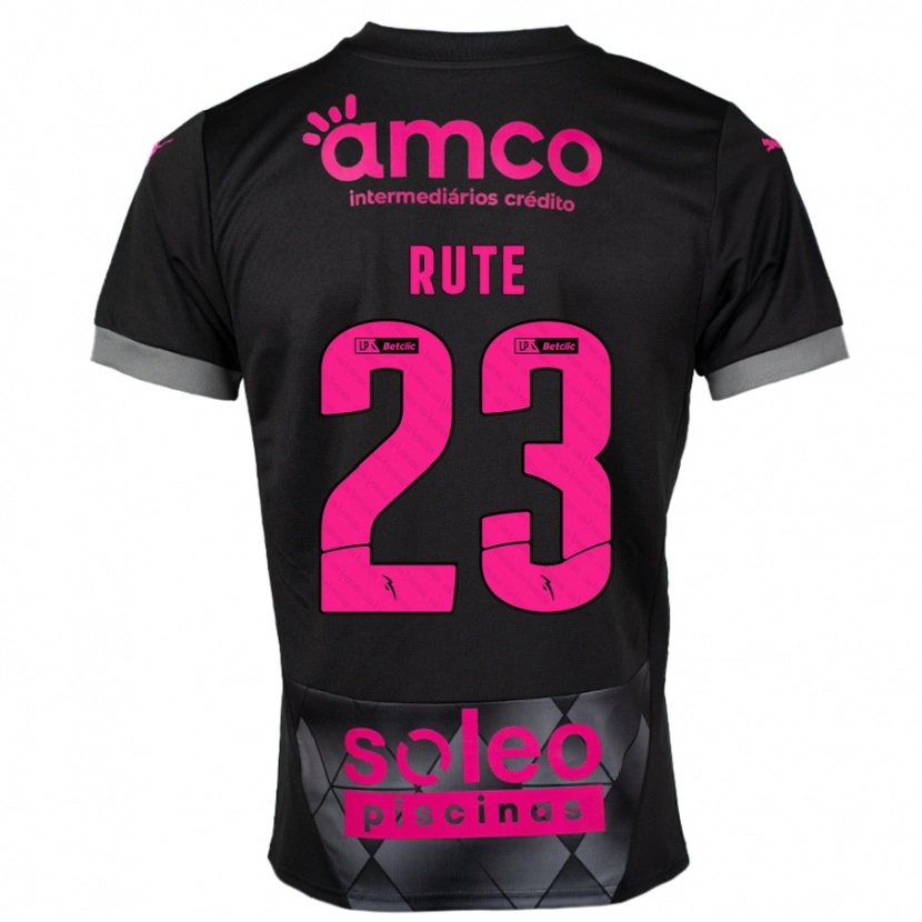 Danxen Herren Ana Rute #23 Schwarz Rosa Auswärtstrikot Trikot 2024/25 T-Shirt Schweiz