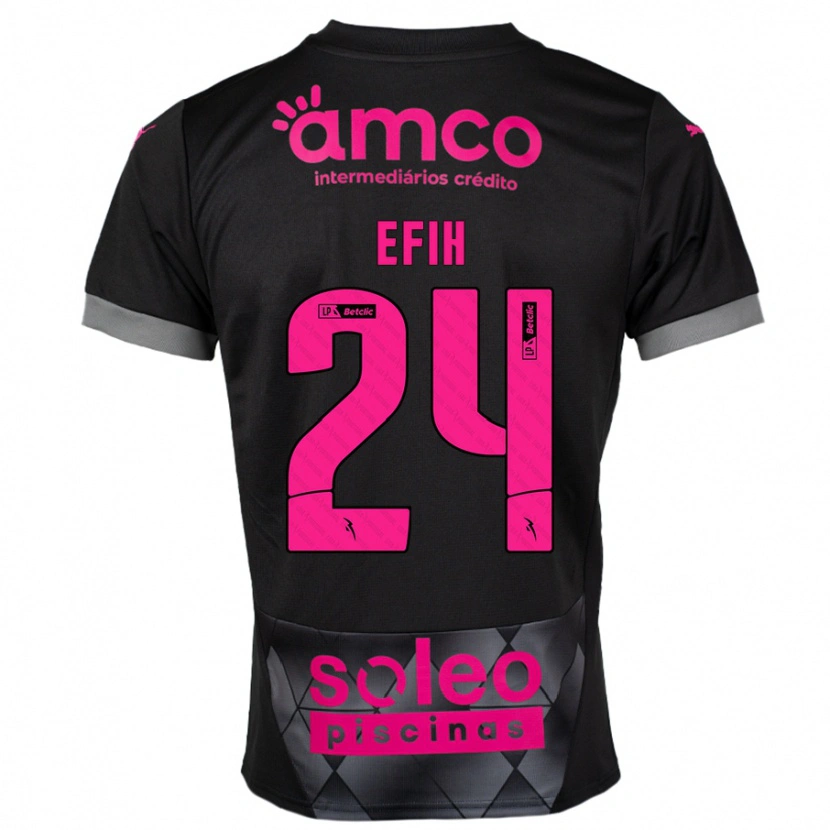 Danxen Herren Peace Efih #24 Schwarz Rosa Auswärtstrikot Trikot 2024/25 T-Shirt Schweiz