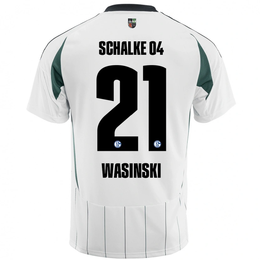 Danxen Herren Martin Wasinski #21 Weiß Grün Auswärtstrikot Trikot 2024/25 T-Shirt Schweiz