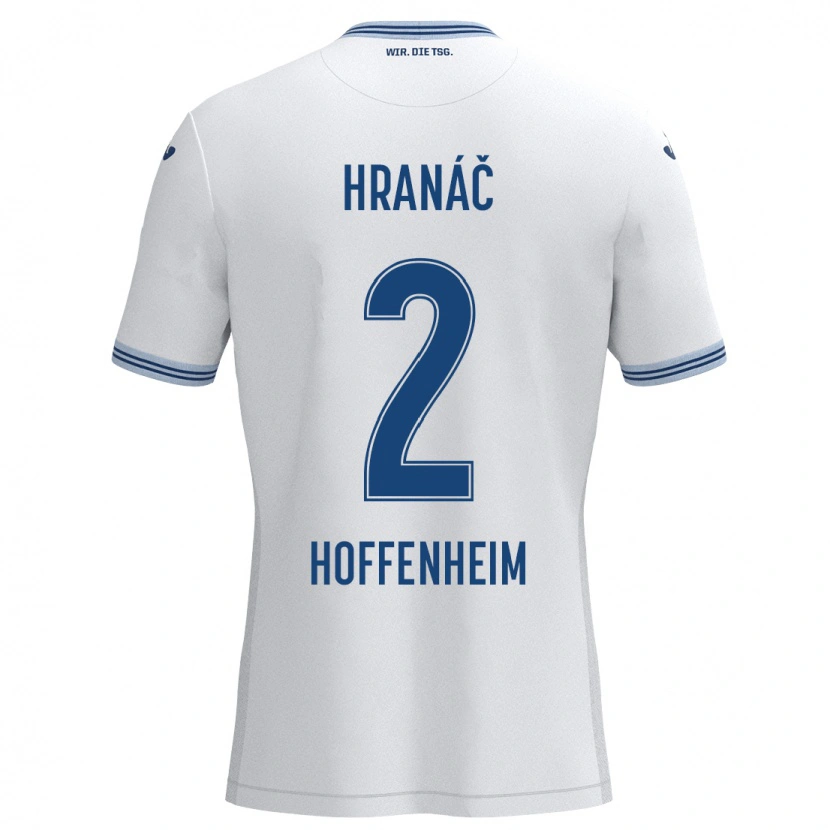 Danxen Herren Robin Hranac #2 Weiß Blau Auswärtstrikot Trikot 2024/25 T-Shirt Schweiz