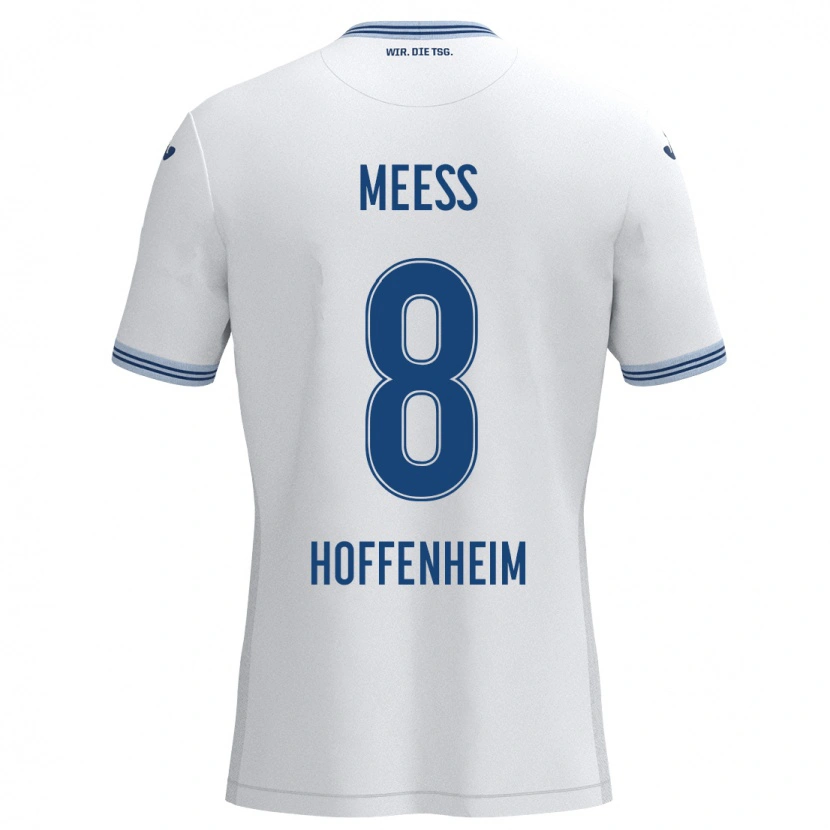 Danxen Herren Jakob Meeß #8 Weiß Blau Auswärtstrikot Trikot 2024/25 T-Shirt Schweiz