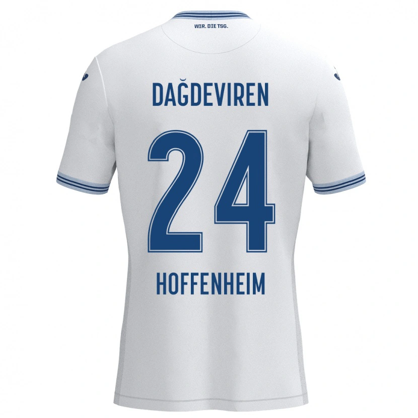 Danxen Herren Diren Dağdeviren #24 Weiß Blau Auswärtstrikot Trikot 2024/25 T-Shirt Schweiz