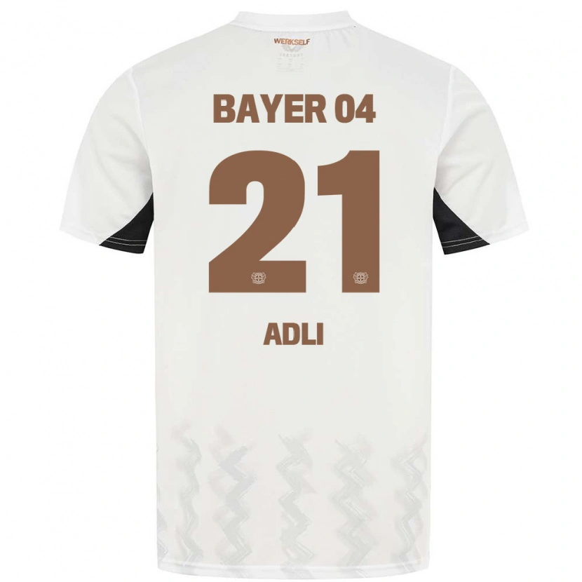 Danxen Herren Amine Adli #21 Weiß Schwarz Auswärtstrikot Trikot 2024/25 T-Shirt Schweiz