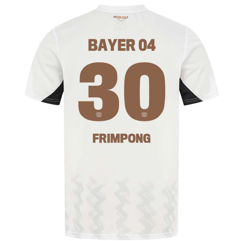 Danxen Herren Jeremie Frimpong #30 Weiß Schwarz Auswärtstrikot Trikot 2024/25 T-Shirt Schweiz