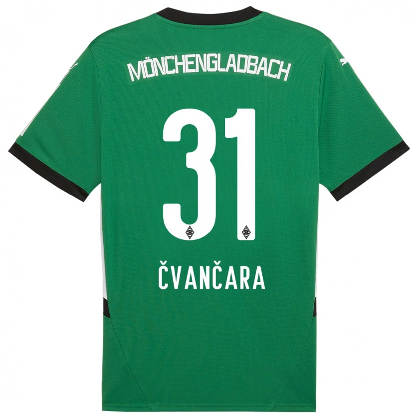 Danxen Herren Tomas Cvancara #31 Grün Weiß Auswärtstrikot Trikot 2024/25 T-Shirt Schweiz