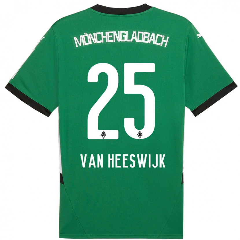 Danxen Herren Amber Van Heeswijk #25 Grün Weiß Auswärtstrikot Trikot 2024/25 T-Shirt Schweiz