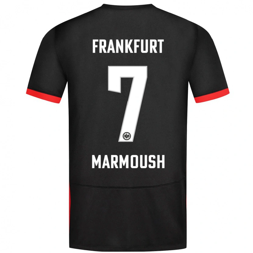 Danxen Herren Omar Marmoush #7 Schwarz Auswärtstrikot Trikot 2024/25 T-Shirt Schweiz