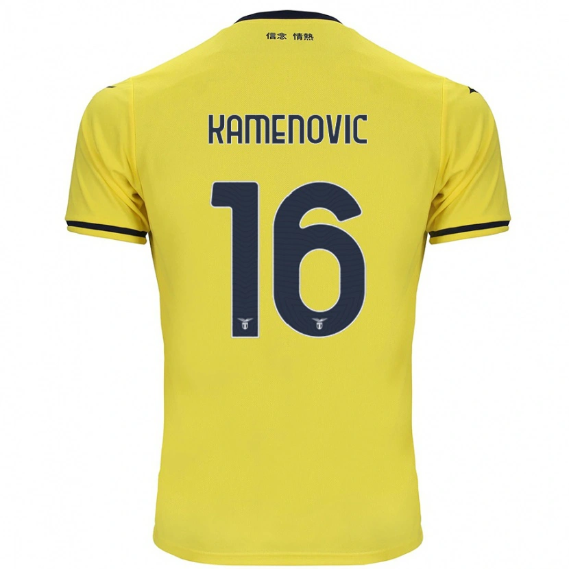 Danxen Herren Dimitrije Kamenović #16 Gelb Auswärtstrikot Trikot 2024/25 T-Shirt Schweiz