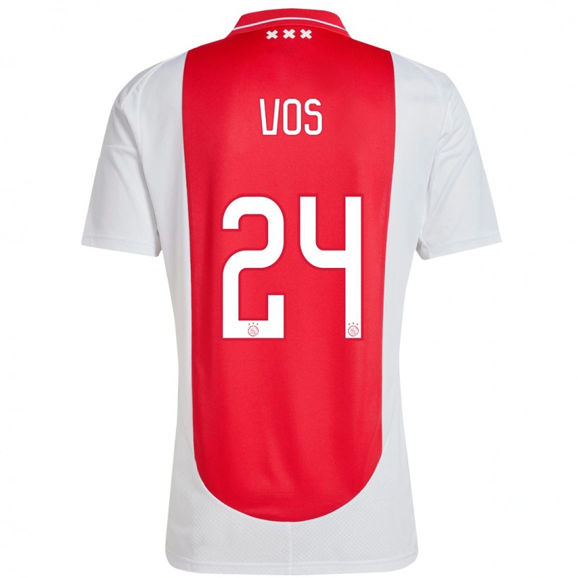 Danxen Damen Silvano Vos #24 Rot Weiß Heimtrikot Trikot 2024/25 T-Shirt Schweiz