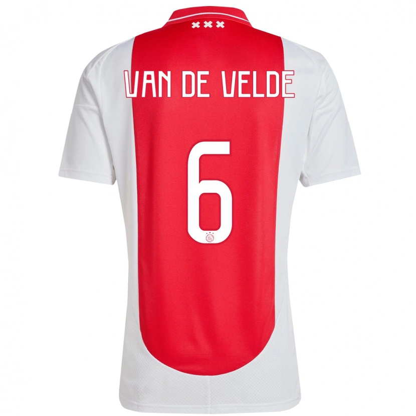 Danxen Damen Jonna Van De Velde #6 Rot Weiß Heimtrikot Trikot 2024/25 T-Shirt Schweiz