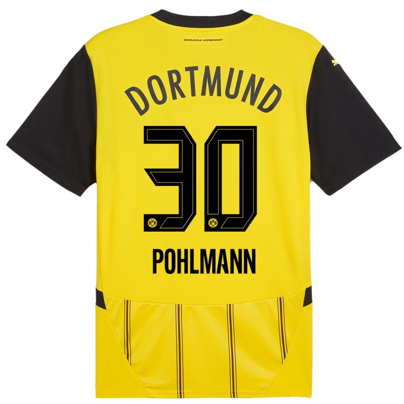 Danxen Damen Ole Pohlmann #30 Gelb Schwarz Heimtrikot Trikot 2024/25 T-Shirt Schweiz