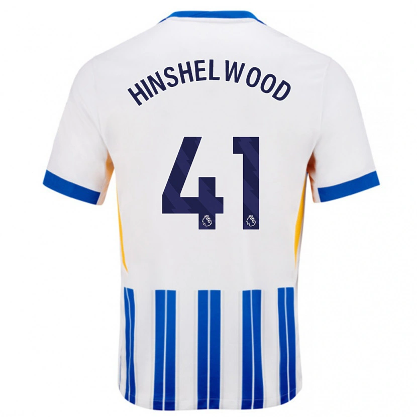 Danxen Damen Jack Hinshelwood #41 Weiß Blaue Nadelstreifen Heimtrikot Trikot 2024/25 T-Shirt Schweiz