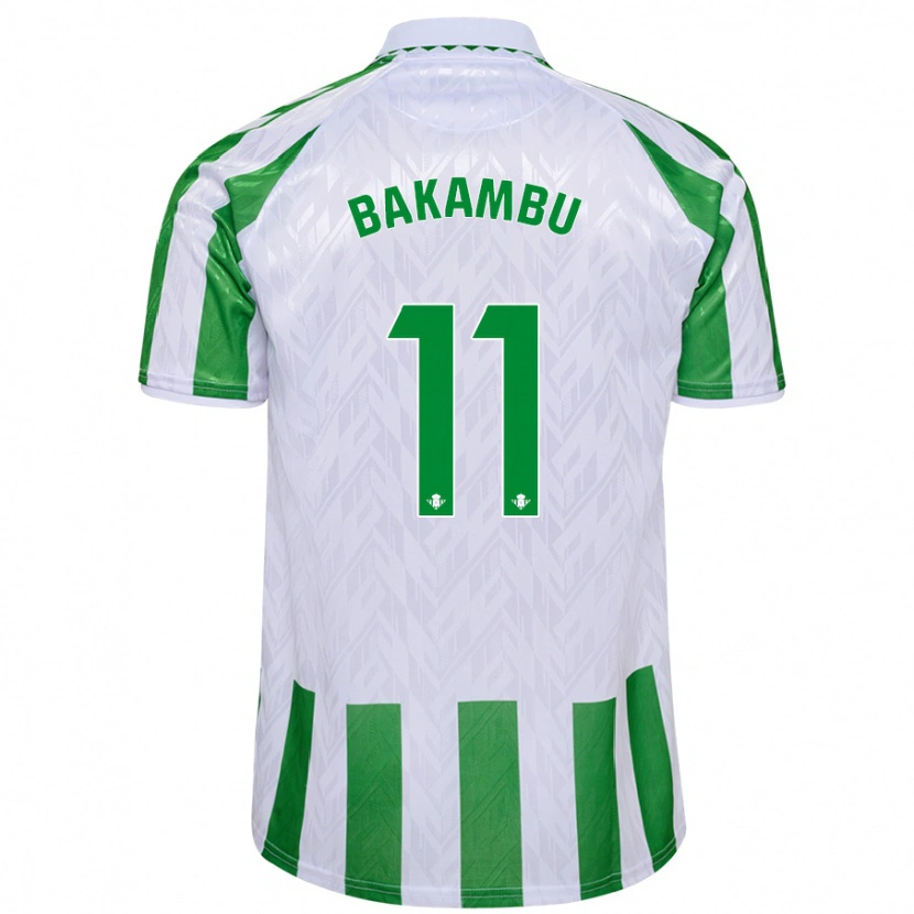 Danxen Damen Cédric Bakambu #11 Grün Weiße Streifen Heimtrikot Trikot 2024/25 T-Shirt Schweiz