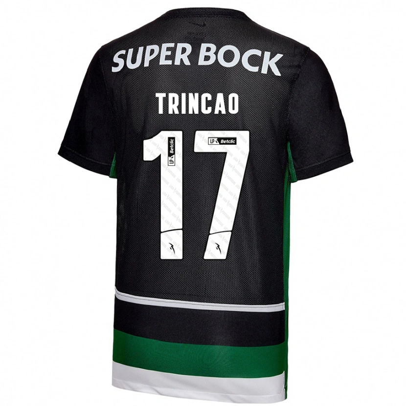 Danxen Damen Trincão #17 Schwarz Weiß Grün Heimtrikot Trikot 2024/25 T-Shirt Schweiz