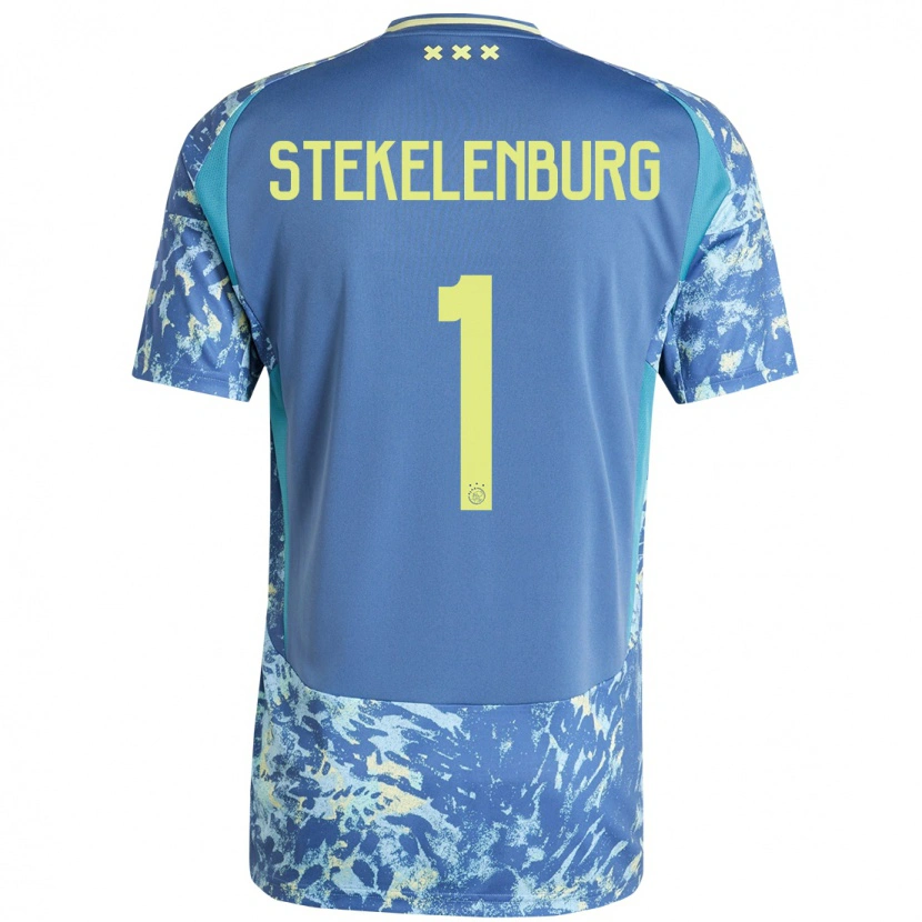 Danxen Damen Maarten Stekelenburg #1 Grau Blau Gelb Auswärtstrikot Trikot 2024/25 T-Shirt Schweiz