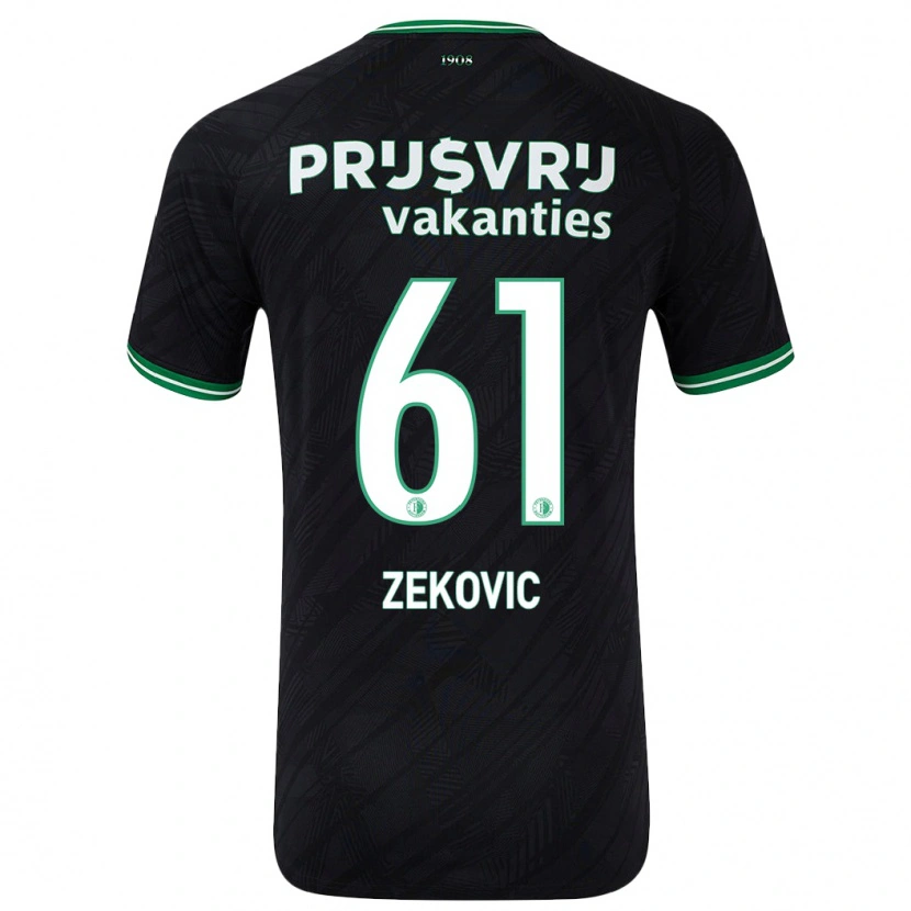 Danxen Damen Aleks Zekovic #61 Schwarz Grün Auswärtstrikot Trikot 2024/25 T-Shirt Schweiz