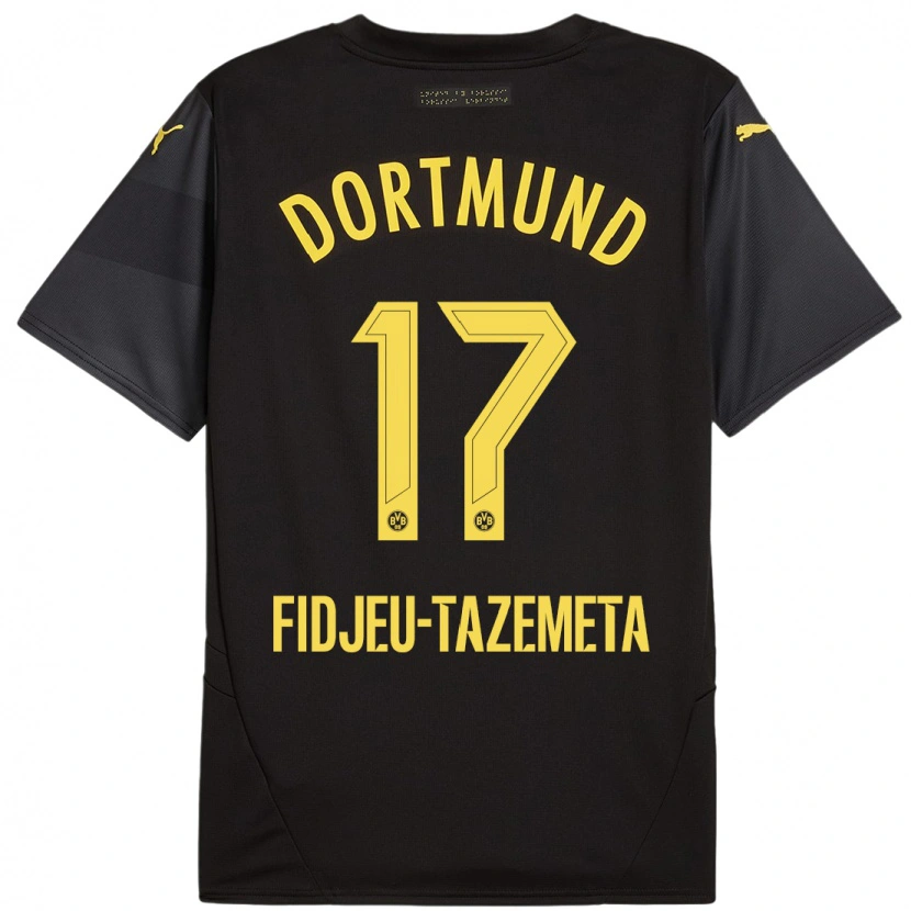 Danxen Damen Thierry Fidjeu-Tazemeta #17 Schwarz Gelb Auswärtstrikot Trikot 2024/25 T-Shirt Schweiz