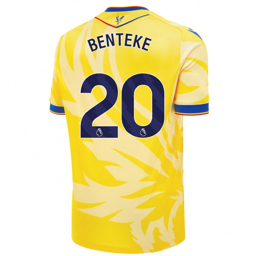 Danxen Damen Christian Benteke #20 Gelb Auswärtstrikot Trikot 2024/25 T-Shirt Schweiz