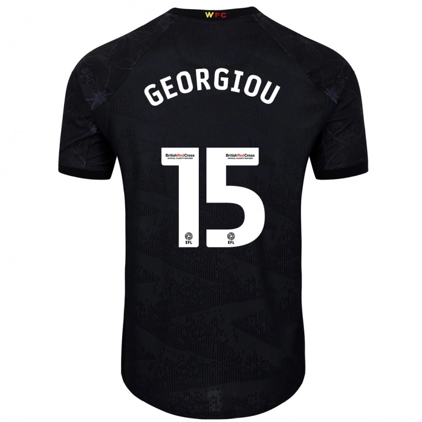 Danxen Damen Andria Georgiou #15 Schwarz Weiß Auswärtstrikot Trikot 2024/25 T-Shirt Schweiz