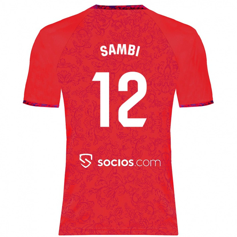 Danxen Damen Albert Sambi Lokonga #12 Rot Auswärtstrikot Trikot 2024/25 T-Shirt Schweiz