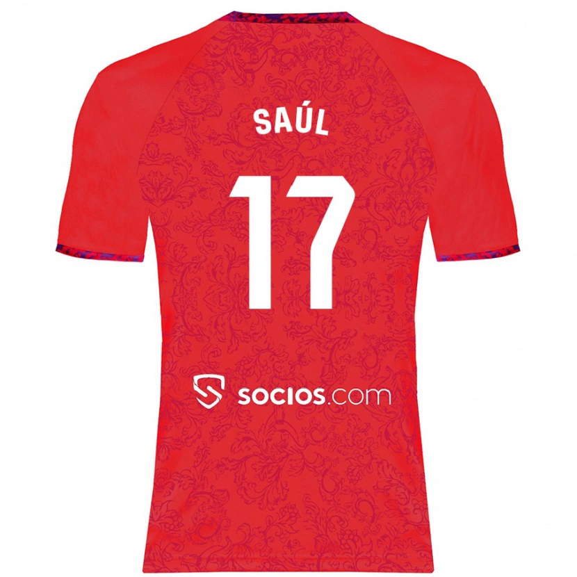 Danxen Damen Saúl Ñíguez #17 Rot Auswärtstrikot Trikot 2024/25 T-Shirt Schweiz