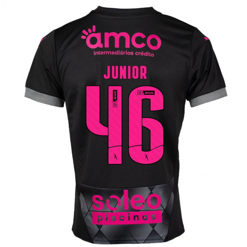 Danxen Damen Mário Junior #46 Schwarz Rosa Auswärtstrikot Trikot 2024/25 T-Shirt Schweiz