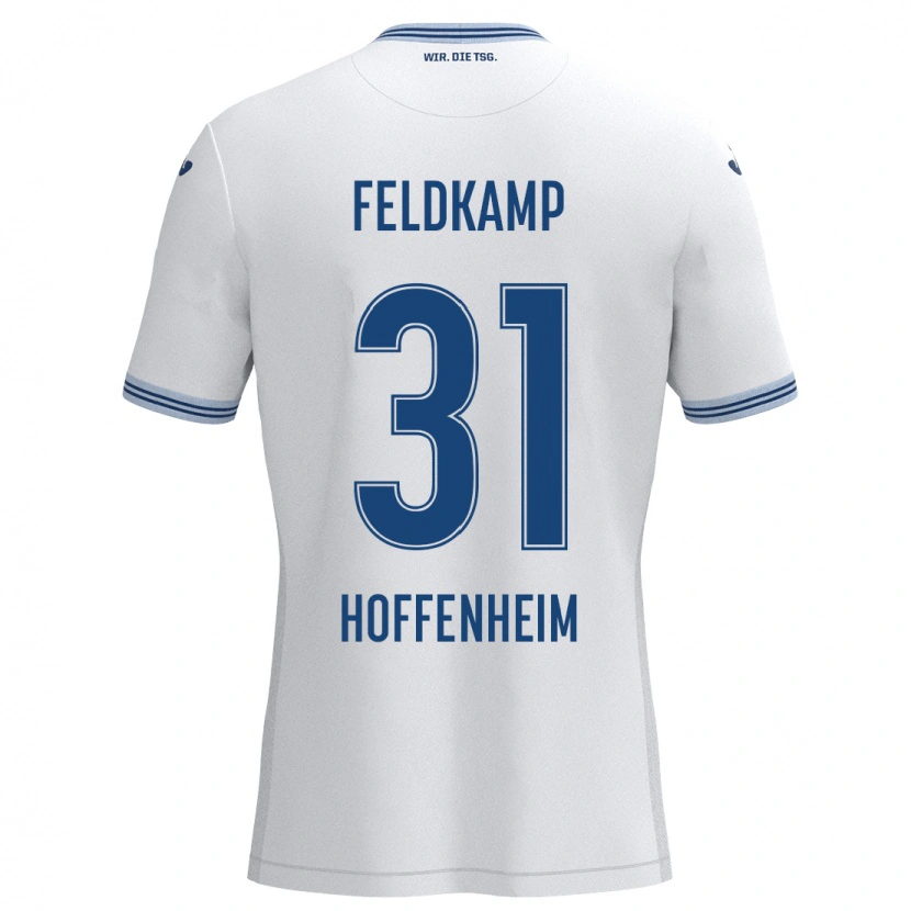 Danxen Damen Jana Feldkamp #31 Weiß Blau Auswärtstrikot Trikot 2024/25 T-Shirt Schweiz