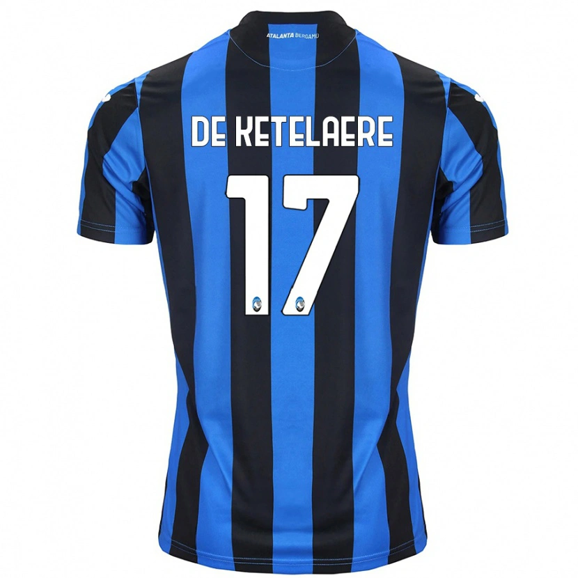 Danxen Kinder Charles De Ketelaere #17 Blau Schwarz Heimtrikot Trikot 2024/25 T-Shirt Schweiz