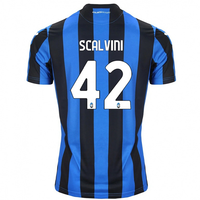 Danxen Kinder Giorgio Scalvini #42 Blau Schwarz Heimtrikot Trikot 2024/25 T-Shirt Schweiz