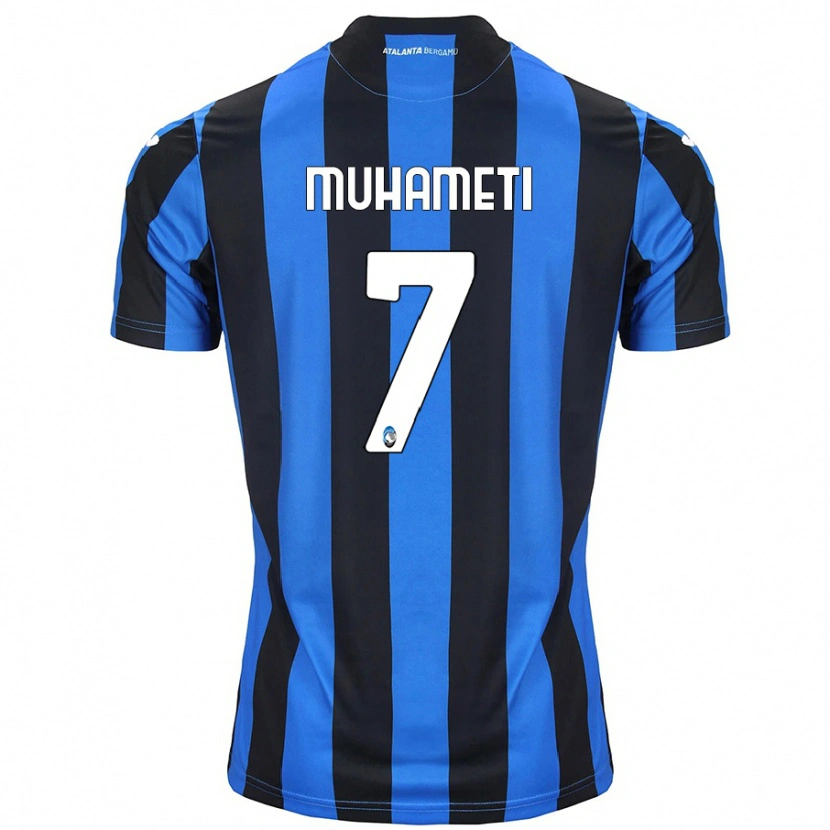 Danxen Kinder Endri Muhameti #7 Blau Schwarz Heimtrikot Trikot 2024/25 T-Shirt Schweiz