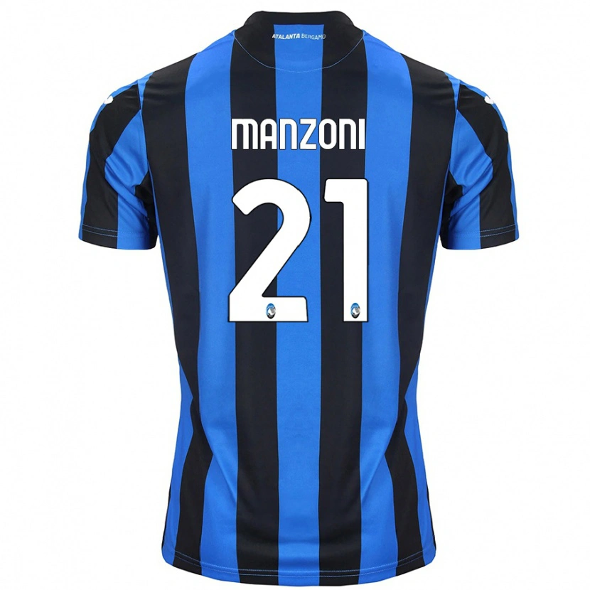 Danxen Kinder Alberto Manzoni #21 Blau Schwarz Heimtrikot Trikot 2024/25 T-Shirt Schweiz