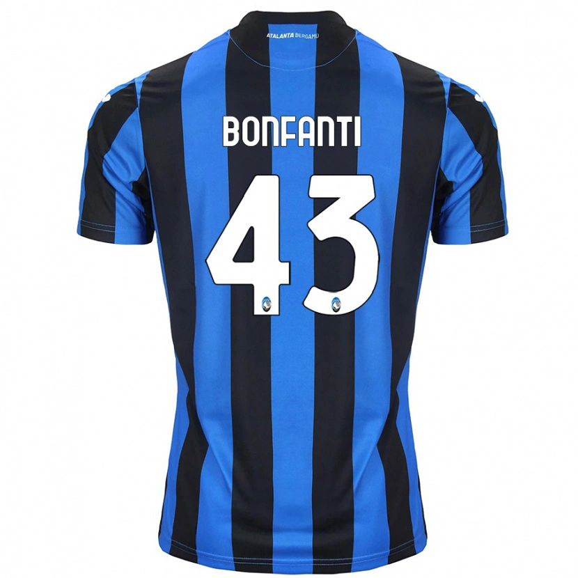 Danxen Kinder Giovanni Bonfanti #43 Blau Schwarz Heimtrikot Trikot 2024/25 T-Shirt Schweiz